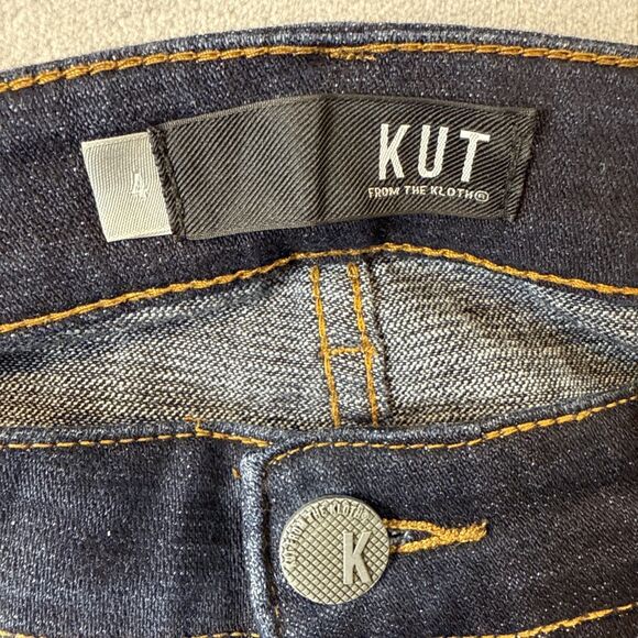 Kut By The Kloth Stevie Ankle Straight Leg Women’s Jeans Size 4 Dark Blue - Picture 4 of 7